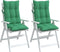 vidaXL - Stoelkussens - 2 - st - hoge - rug - oxford - stof - groen