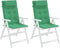 vidaXL - Stoelkussens - 2 - st - hoge - rug - oxford - stof - groen