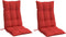 vidaXL - Stoelkussens - 2 - st - hoge - rug - oxford - stof - rood