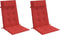 vidaXL - Stoelkussens - 2 - st - hoge - rug - oxford - stof - rood