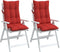 vidaXL - Stoelkussens - 2 - st - hoge - rug - oxford - stof - rood