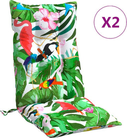 vidaXL - Stoelkussens - 2 - st - hoge - rug - oxford - stof - meerkleurig
