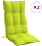vidaXL - Stoelkussens - 2 - st - hoge - rug - oxford - stof - heldergroen