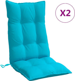 vidaXL - Stoelkussens - 2 - st - hoge - rug - oxford - stof - turquoise