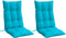 vidaXL - Stoelkussens - 2 - st - hoge - rug - oxford - stof - turquoise