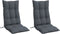 vidaXL - Stoelkussens - 2 - st - hoge - rug - oxford - stof - antracietkleurig