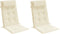 vidaXL - Stoelkussens - 2 - st - hoge - rug - oxford - stof - crèmekleurig