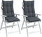 vidaXL - Stoelkussens - 2 - st - hoge - rug - oxford - stof - antracietkleurig