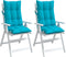 vidaXL - Stoelkussens - 2 - st - hoge - rug - oxford - stof - turquoise