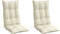 vidaXL - Stoelkussens - 2 - st - hoge - rug - oxford - stof - crèmekleurig