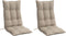 vidaXL - Stoelkussens - 2 - st - hoge - rug - oxford - stof - taupe