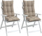 vidaXL - Stoelkussens - 2 - st - hoge - rug - oxford - stof - taupe