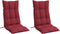 vidaXL - Stoelkussens - 2 - st - hoge - rug - oxford - stof - wijnrood