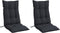 vidaXL - Stoelkussens - 2 - st - hoge - rug - oxford - stof - zwart