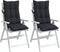 vidaXL - Stoelkussens - 2 - st - hoge - rug - oxford - stof - zwart