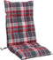 vidaXL - Stoelkussens - 2 - st - hoge - rug - ruitpatroon - oxford - stof - rood