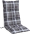 vidaXL - Stoelkussens - 2 - st - hoge - rug - ruitpatroon - oxford - stof - grijs