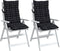 vidaXL - Stoelkussens - 2 - st - hoge - rug - ruitpatroon - oxford - stof - zwart