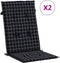 vidaXL - Stoelkussens - 2 - st - hoge - rug - ruitpatroon - stof - zwart