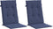 vidaXL - Stoelkussens - 2 - st - hoge - rug - stof - marineblauw
