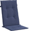 vidaXL - Stoelkussens - 2 - st - hoge - rug - stof - marineblauw