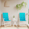 vidaXL - Stoelkussens - 2 - st - hoge - rug - stof - turquoise