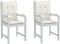 vidaXL - Stoelkussens - 2 - st - lage - rug - 100x50x4 - cm - stof - gemêleerd - crème