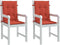 vidaXL - Stoelkussens - 2 - st - lage - rug - 100x50x4 - cm - stof - gemêleerd - rood