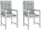vidaXL - Stoelkussens - 2 - st - lage - rug - 100x50x4 - cm - stof - lichtgrijs
