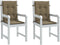 vidaXL - Stoelkussens - 2 - st - lage - rug - 100x50x4 - cm - stof - gemêleerd - taupe