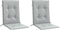 vidaXL - Stoelkussens - 2 - st - lage - rug - 100x50x4 - cm - stof - lichtgrijs