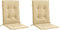 vidaXL - Stoelkussens - 2 - st - lage - rug - 100x50x4 - cm - stof - gemêleerd - beige