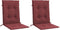 vidaXL - Stoelkussens - 2 - st - lage - rug - 100x50x4 - cm - stof - gemêleerd - wijnrood