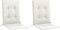 vidaXL - Stoelkussens - 2 - st - lage - rug - 100x50x4 - cm - stof - gemêleerd - crème