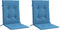 vidaXL - Stoelkussens - 2 - st - lage - rug - 100x50x4 - cm - stof - gemêleerd - blauw