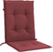 vidaXL - Stoelkussens - 2 - st - lage - rug - 100x50x4 - cm - stof - gemêleerd - wijnrood