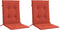 vidaXL - Stoelkussens - 2 - st - lage - rug - 100x50x4 - cm - stof - gemêleerd - rood