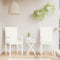 vidaXL - Stoelkussens - 2 - st - lage - rug - 100x50x4 - cm - stof - gemêleerd - crème