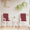 vidaXL - Stoelkussens - 2 - st - lage - rug - 100x50x4 - cm - stof - gemêleerd - wijnrood