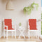 vidaXL - Stoelkussens - 2 - st - lage - rug - 100x50x4 - cm - stof - gemêleerd - rood