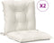 vidaXL - Stoelkussens - 2 - st - lage - rug - 100x50x7 - cm - stof - gemêleerd - crème