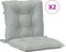 vidaXL - Stoelkussens - 2 - st - lage - rug - 100x50x7 - cm - stof - lichtgrijs