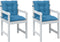 vidaXL - Stoelkussens - 2 - st - lage - rug - 100x50x7 - cm - stof - gemêleerd - blauw