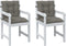 vidaXL - Stoelkussens - 2 - st - lage - rug - 100x50x7 - cm - stof - donkergrijs