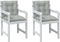 vidaXL - Stoelkussens - 2 - st - lage - rug - 100x50x7 - cm - stof - lichtgrijs