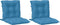 vidaXL - Stoelkussens - 2 - st - lage - rug - 100x50x7 - cm - stof - gemêleerd - blauw