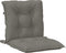 vidaXL - Stoelkussens - 2 - st - lage - rug - 100x50x7 - cm - stof - donkergrijs