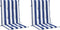 vidaXL - Stoelkussens - 2 - st - lage - rug - gestreept - stof - wit - en - blauw