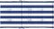 vidaXL - Stoelkussens - 2 - st - lage - rug - gestreept - stof - wit - en - blauw