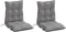 vidaXL - Stoelkussens - 2 - st - lage - rug - oxford - stof - grijs